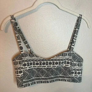 Brandy Melville Tribal Print Bralette Gray White Size Small/ Medium